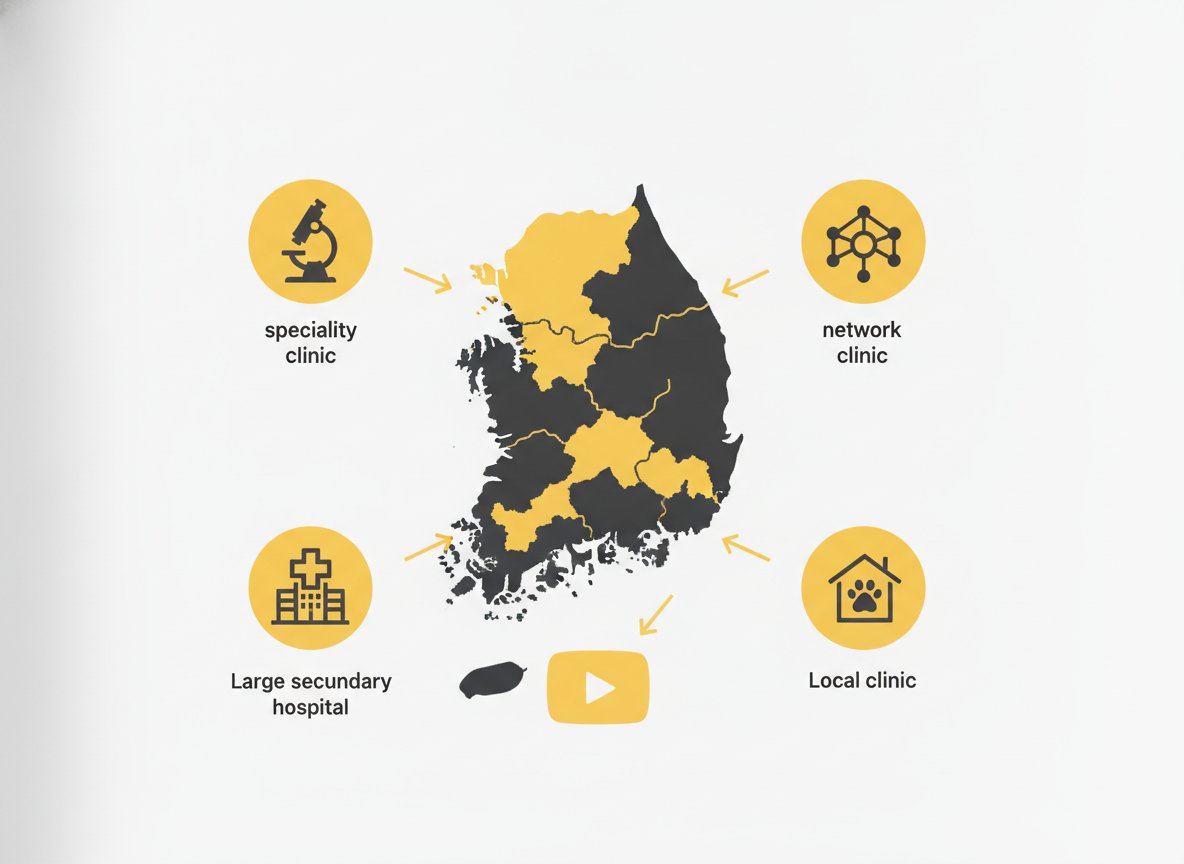 병원 유형별 유튜브 마케팅 효용을 정리한 인포그래픽