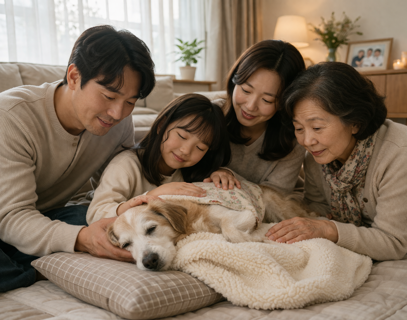 가족과 함께하는 따뜻한 사진